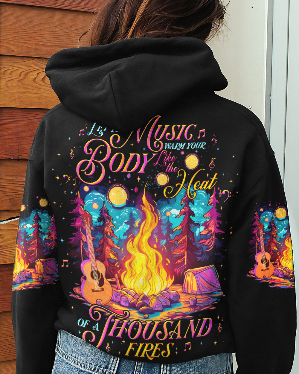 BLISSCORNERS LET THE MUSIC WARM YOUR BODY ALL OVER PRINT