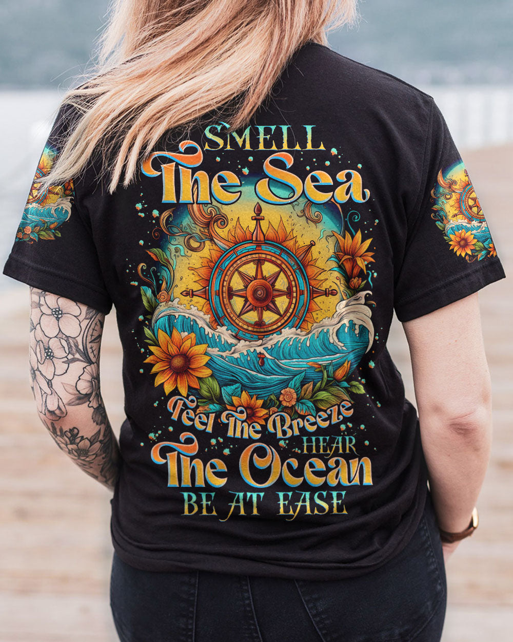 BLISSCORNERS SMELL THE SEA FEEL THE BREEZE ALL OVER PRINT