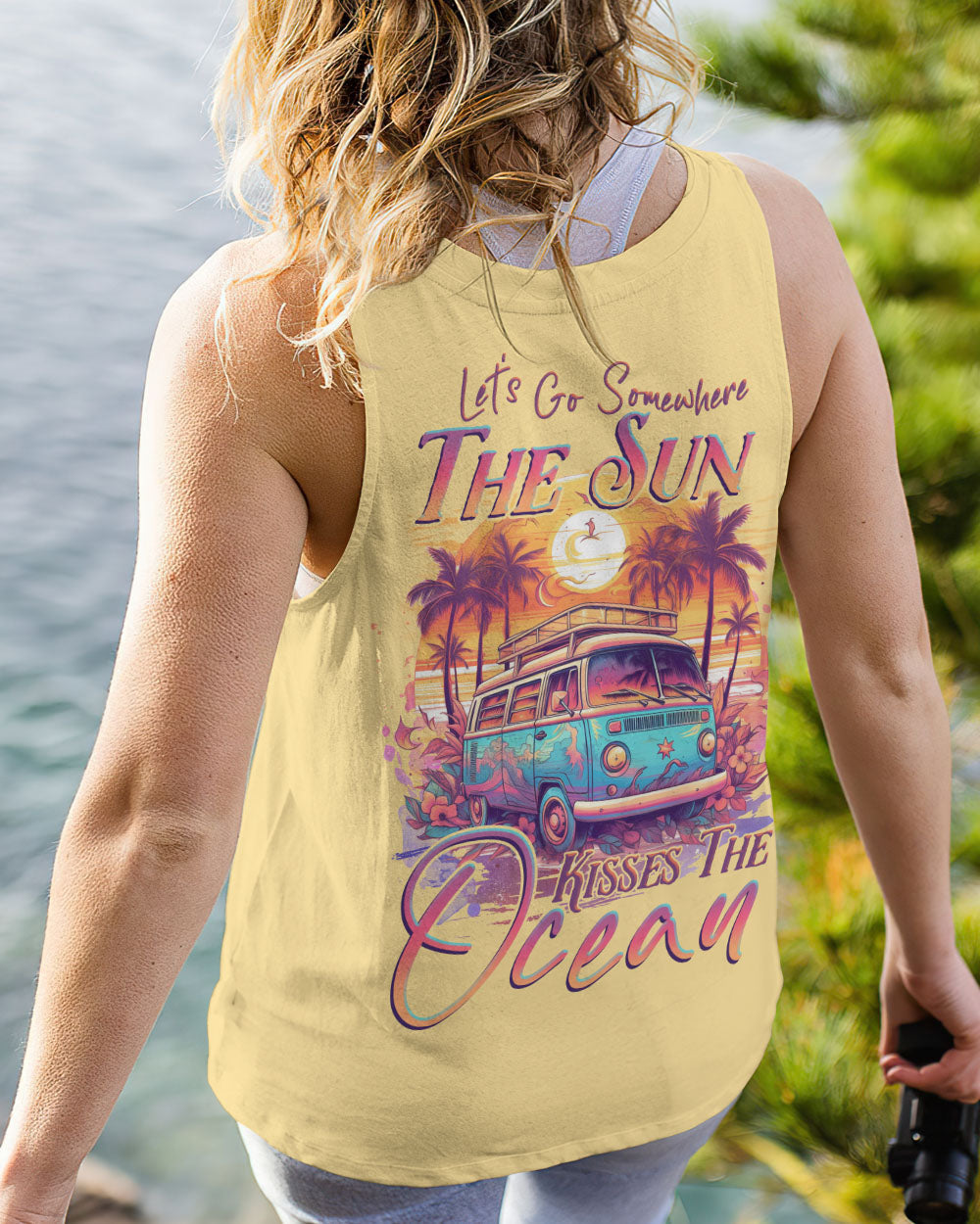 BLISSCORNERS LET'S GO SOMEWHERE THE SUN KISSES THE OCEAN ALL OVER PRINT