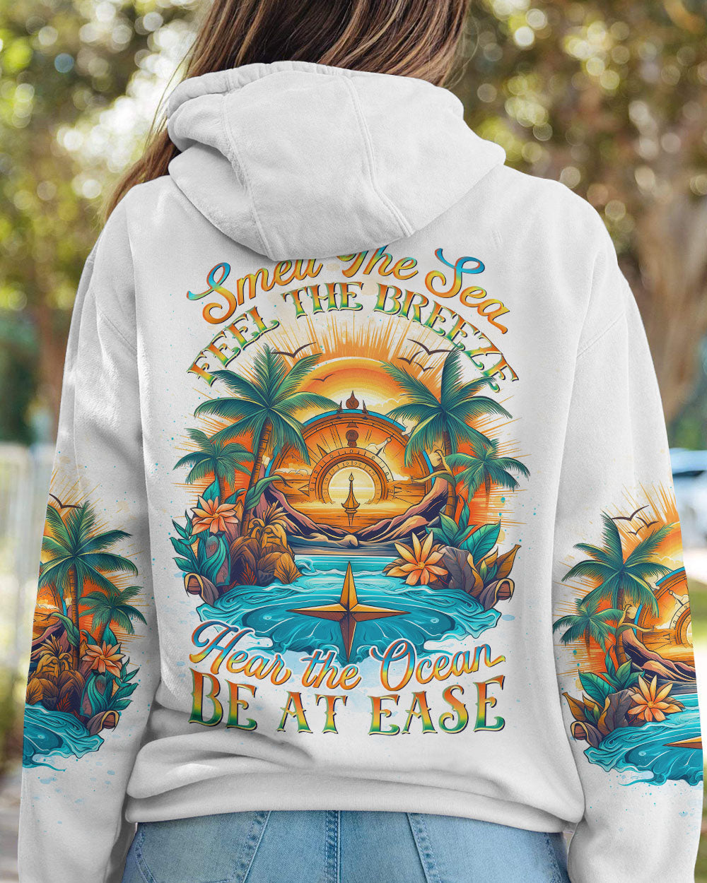 BLISSCORNERS SMELL THE SEA FEEL THE BREEZE ALL OVER PRINT