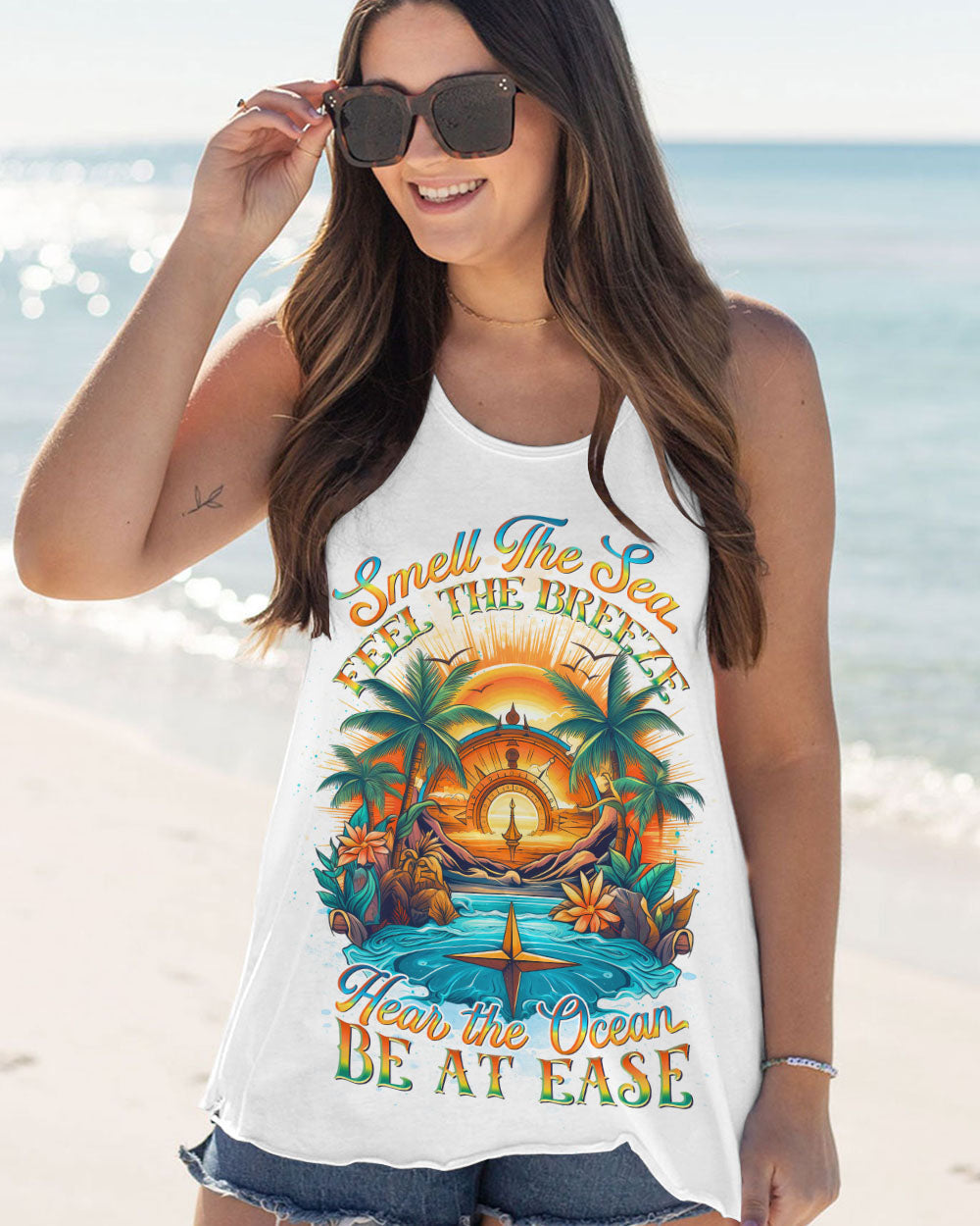 BLISSCORNERS SMELL THE SEA FEEL THE BREEZE ALL OVER PRINT