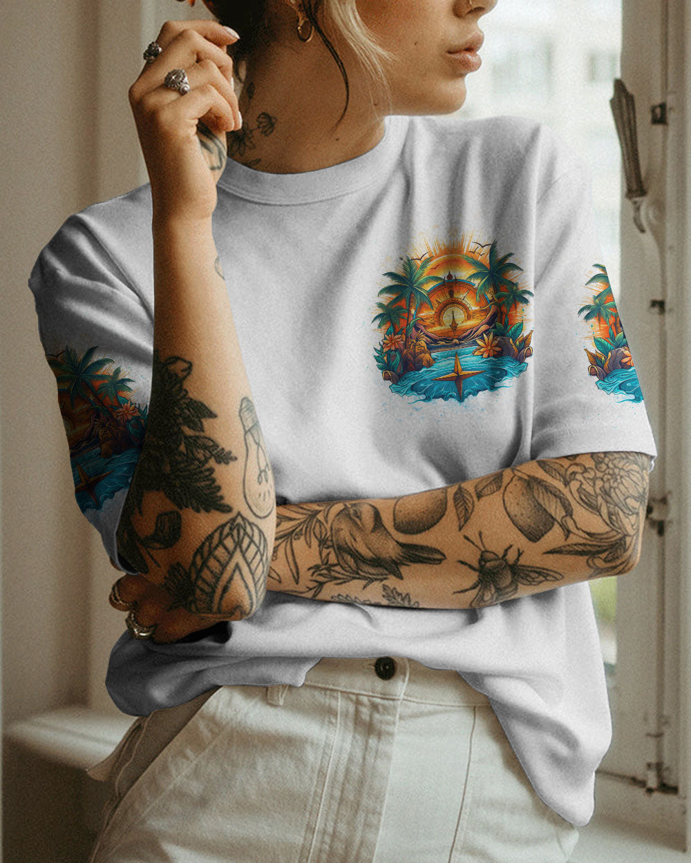 BLISSCORNERS SMELL THE SEA FEEL THE BREEZE ALL OVER PRINT