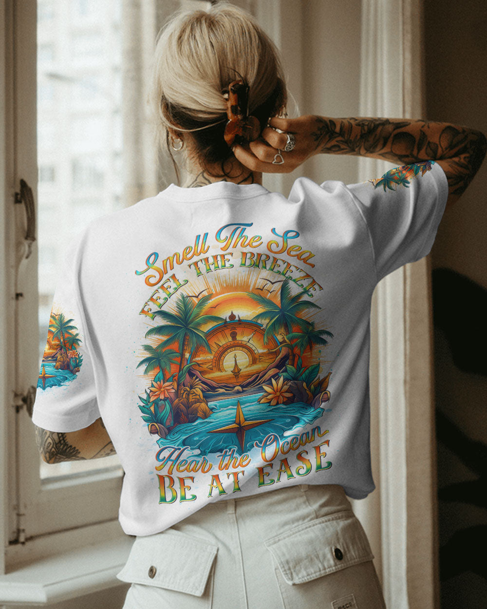 BLISSCORNERS SMELL THE SEA FEEL THE BREEZE ALL OVER PRINT
