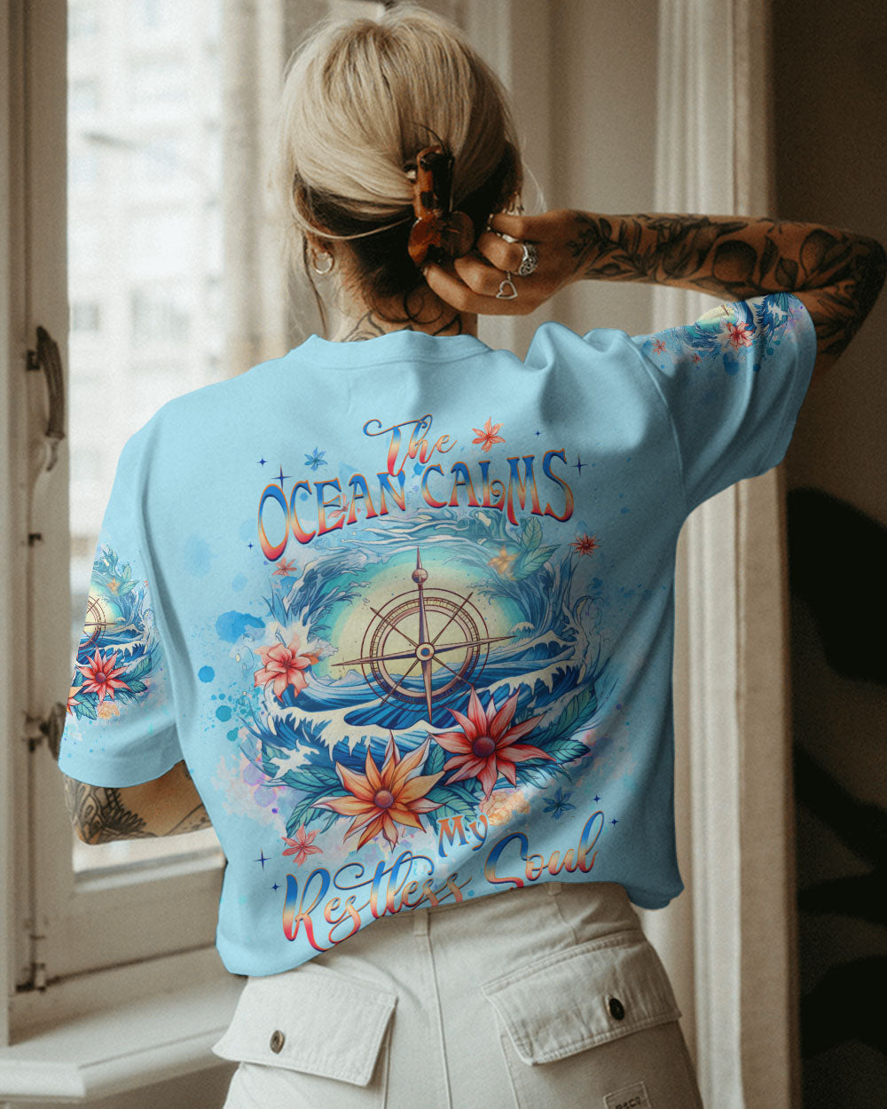 BLISSCORNERS THE OCEAN CALMS MY RESTLESS SOUL ALL OVER PRINT