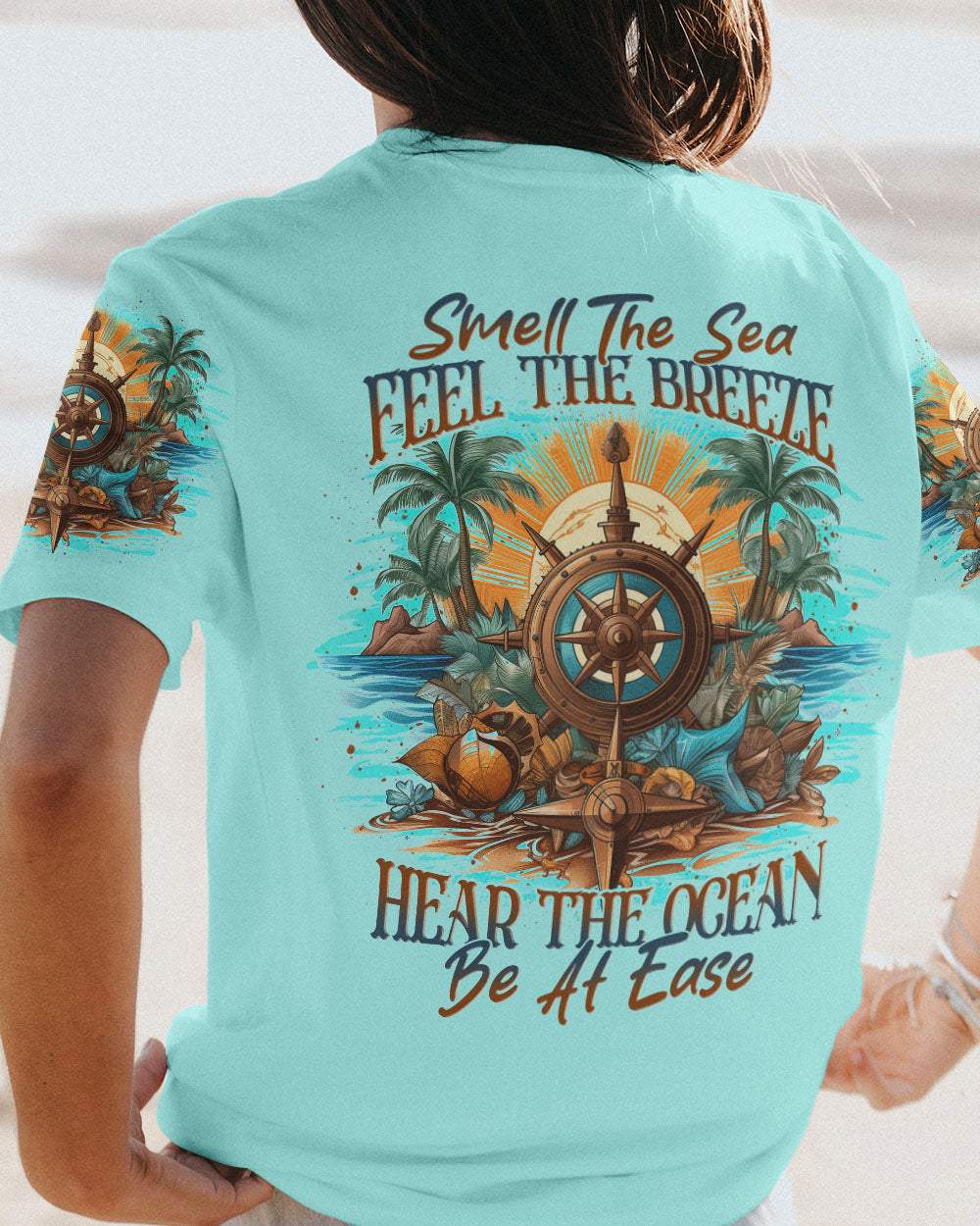 BLISSCORNERS SMELL THE SEA FEEL THE BREEZE ALL OVER PRINT