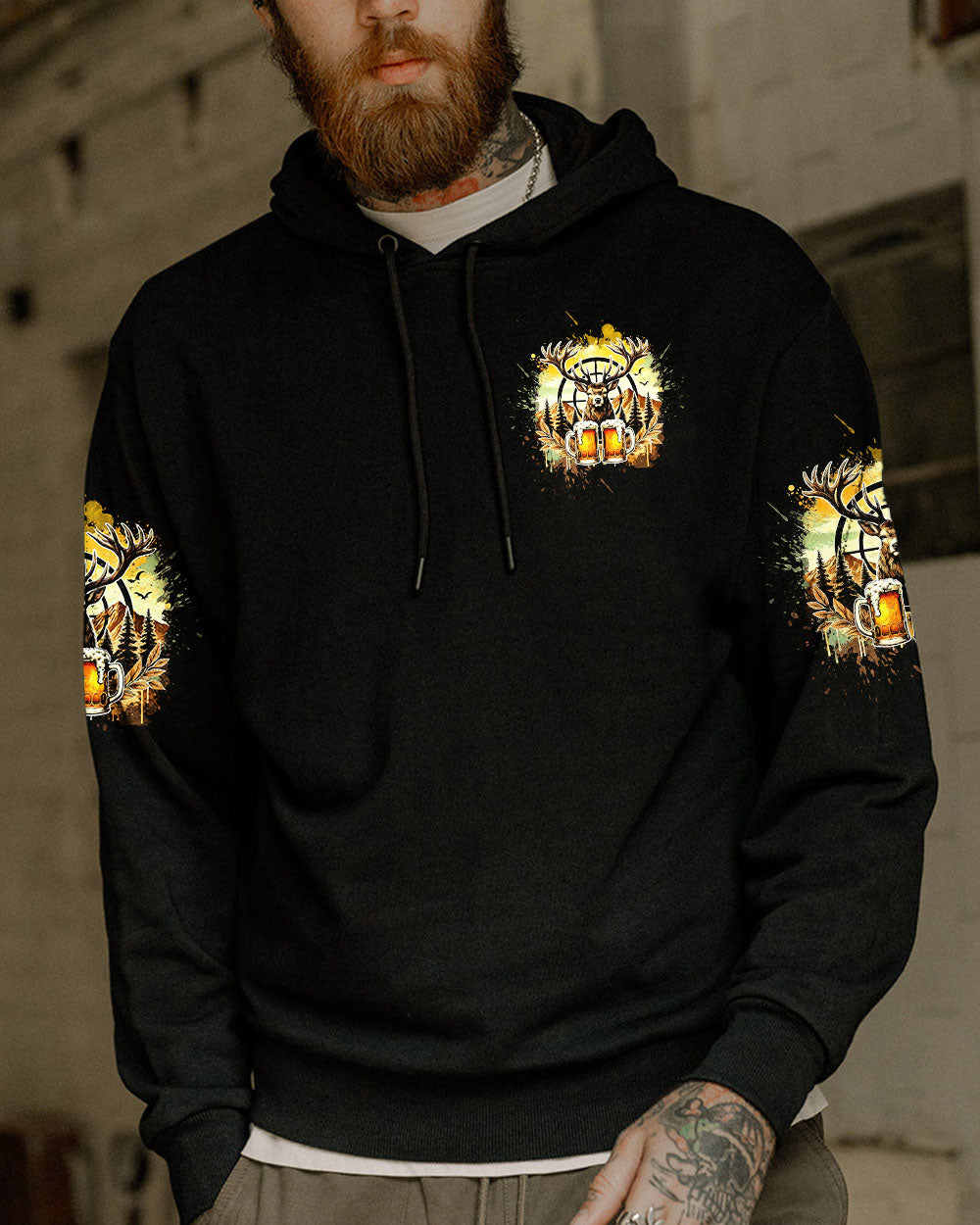 BLISSCORNERS WE SHOOT DEER AND THEN DRINK BEER ALL OVER PRINT