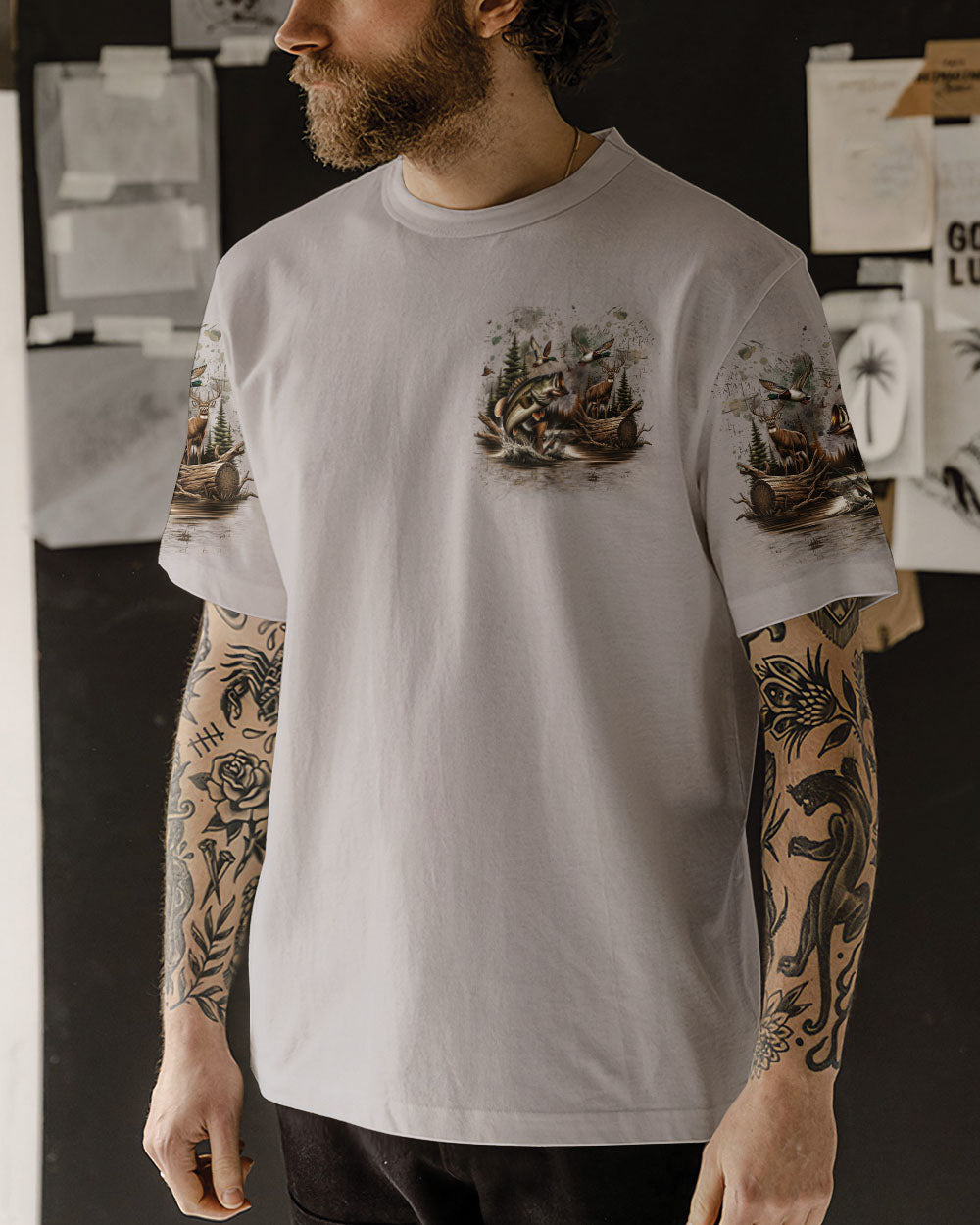 BLISSCORNERS THE CLOSER I GET TO NATURE HUNTING FISHING ALL OVER PRINT