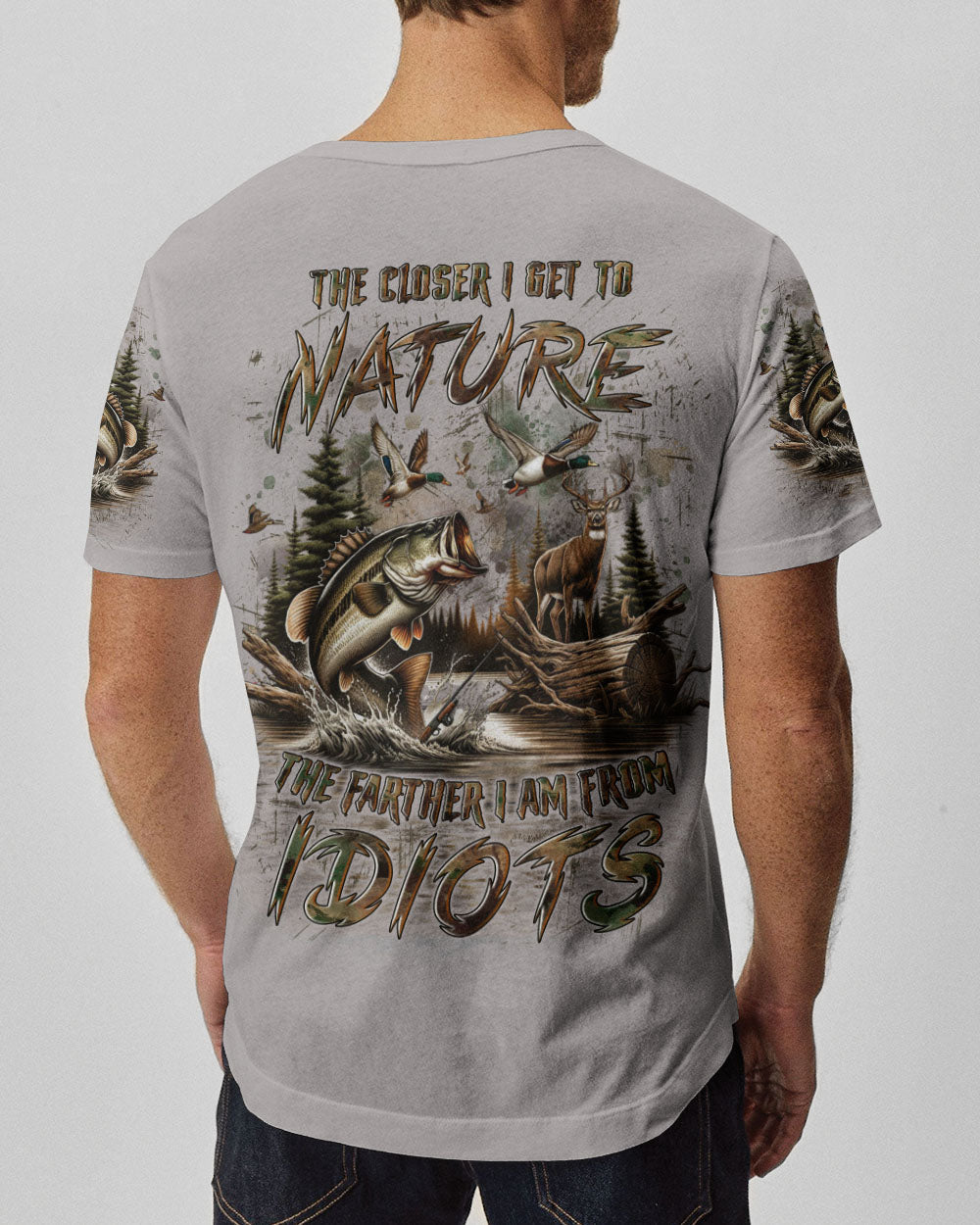 BLISSCORNERS THE CLOSER I GET TO NATURE HUNTING FISHING ALL OVER PRINT