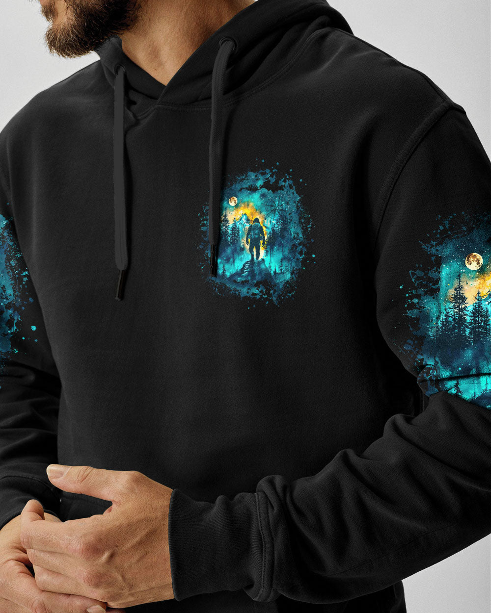 BLISSCORNERS NOT ALL WHO WANDER ARE LOST BIGFOOT COMPASS ALL OVER PRINT