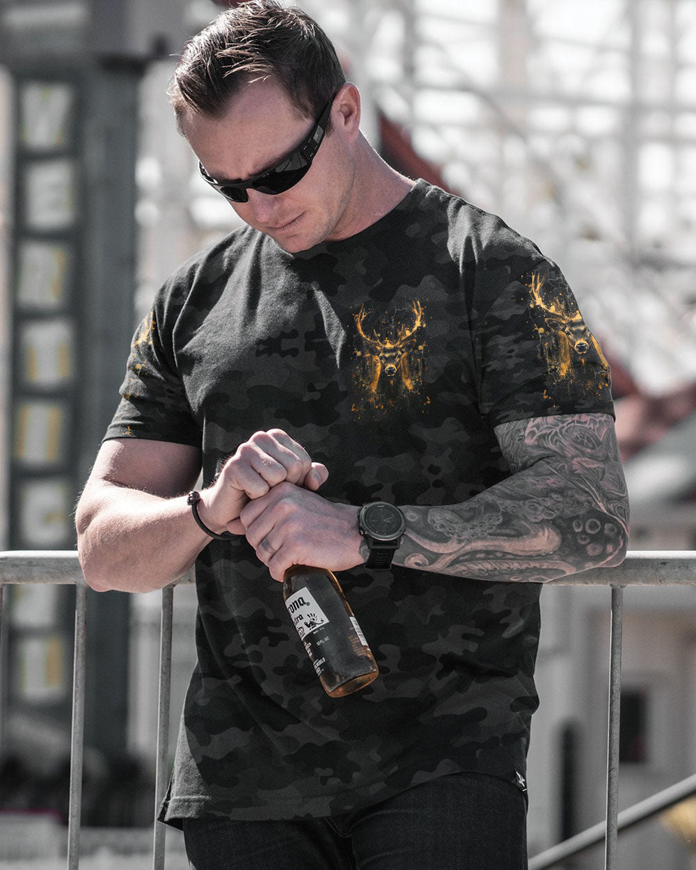 BLISSCORNERS BUCK AROUND AND FIND OUT DEER HUNTING ALL OVER PRINT