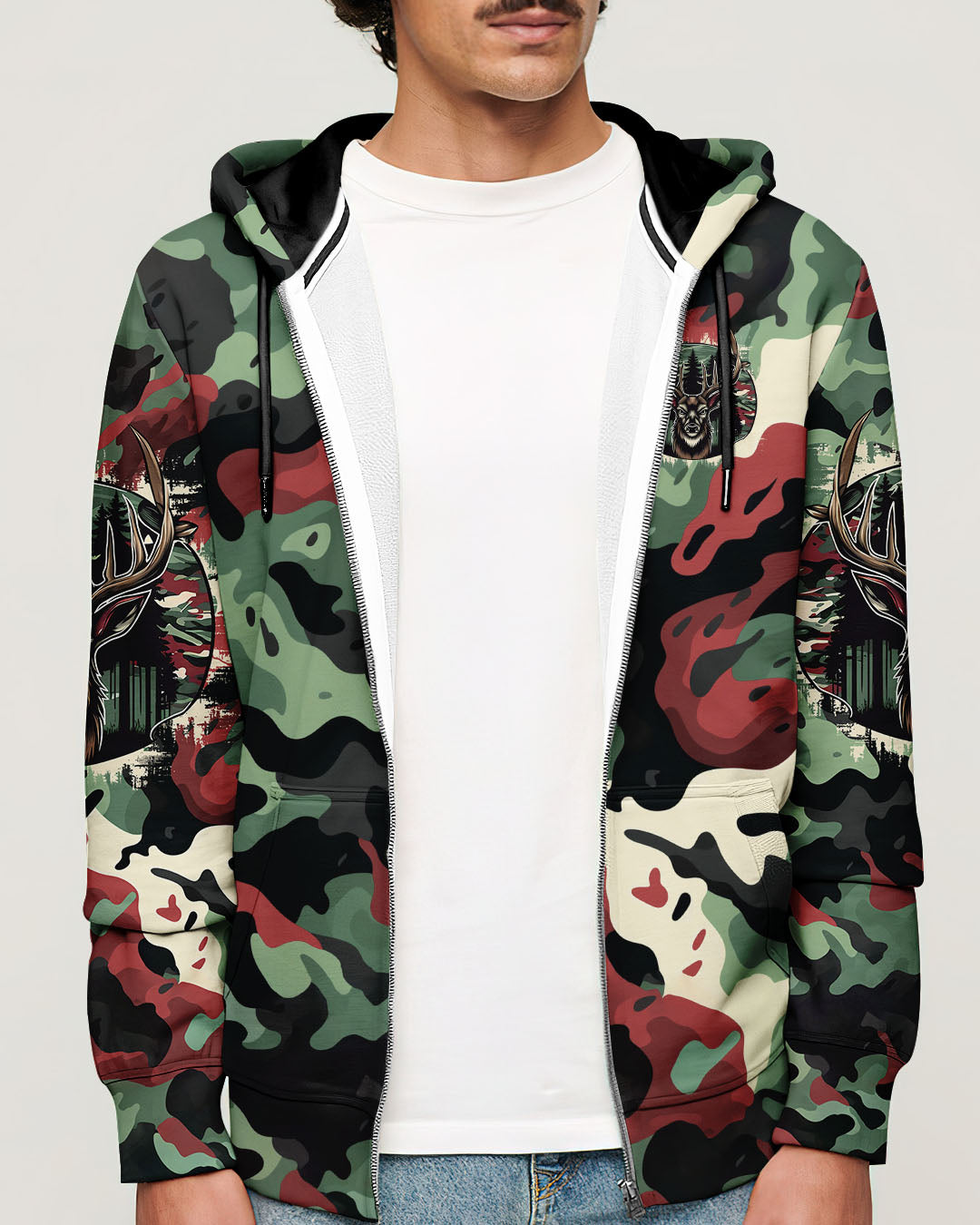 BLISSCORNERS BUCK AROUND AND FIND OUT DEER HUNTING ALL OVER PRINT