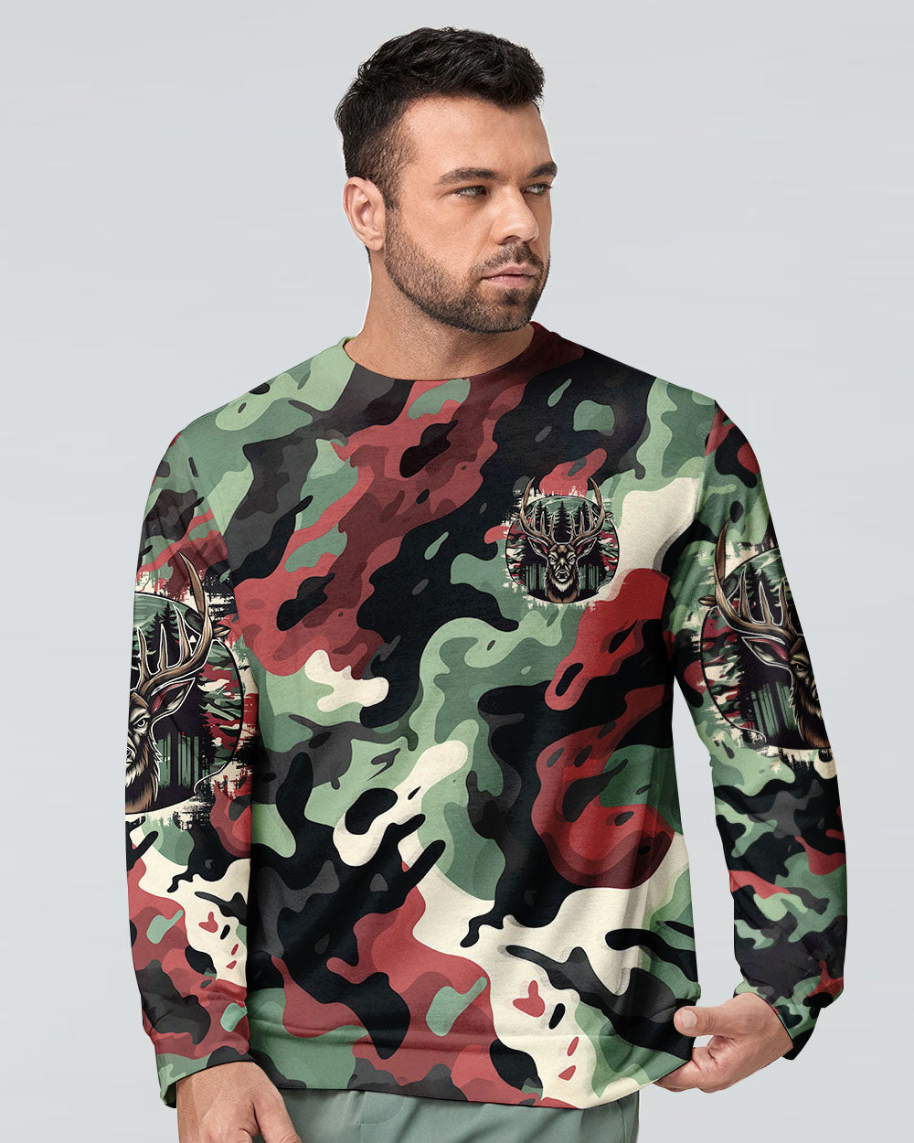 BLISSCORNERS BUCK AROUND AND FIND OUT DEER HUNTING ALL OVER PRINT