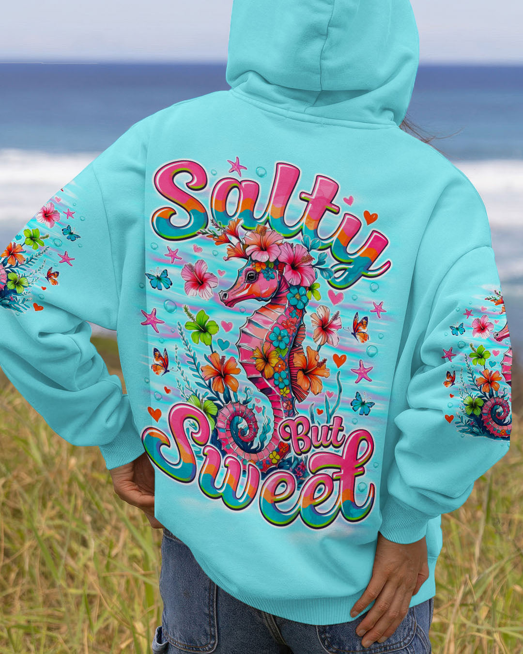 BLISSCORNERS SALTY BUT SWEET SEAHORSE ALL OVER PRINT