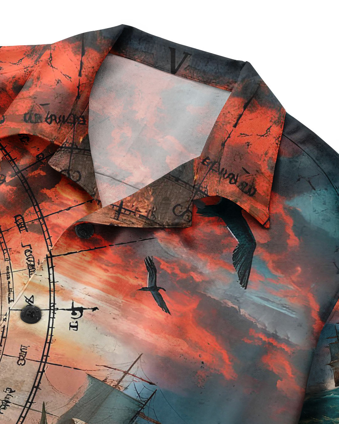 BLISSCORNERS COMPASS OCEAN HAWAIIAN SHIRT