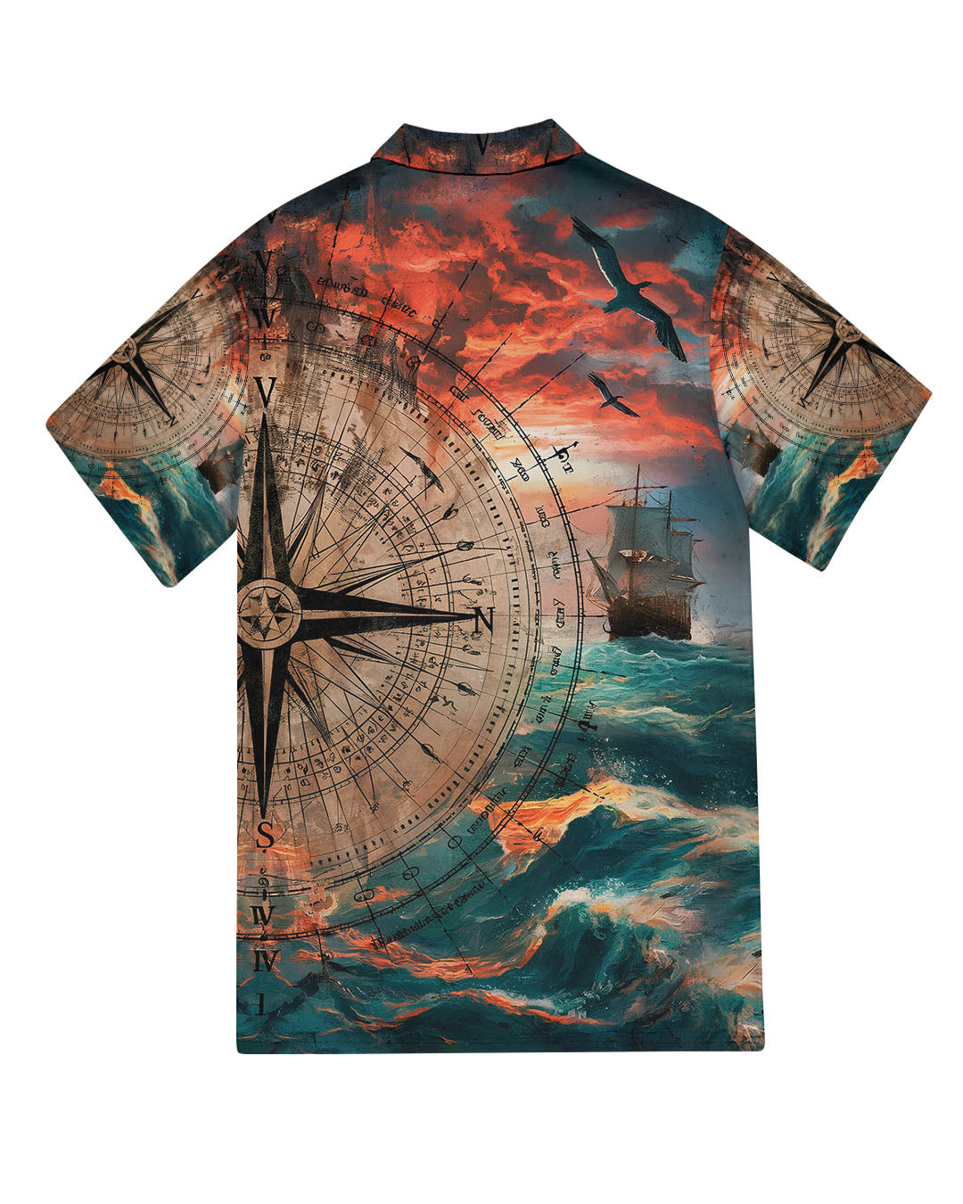 BLISSCORNERS COMPASS OCEAN HAWAIIAN SHIRT