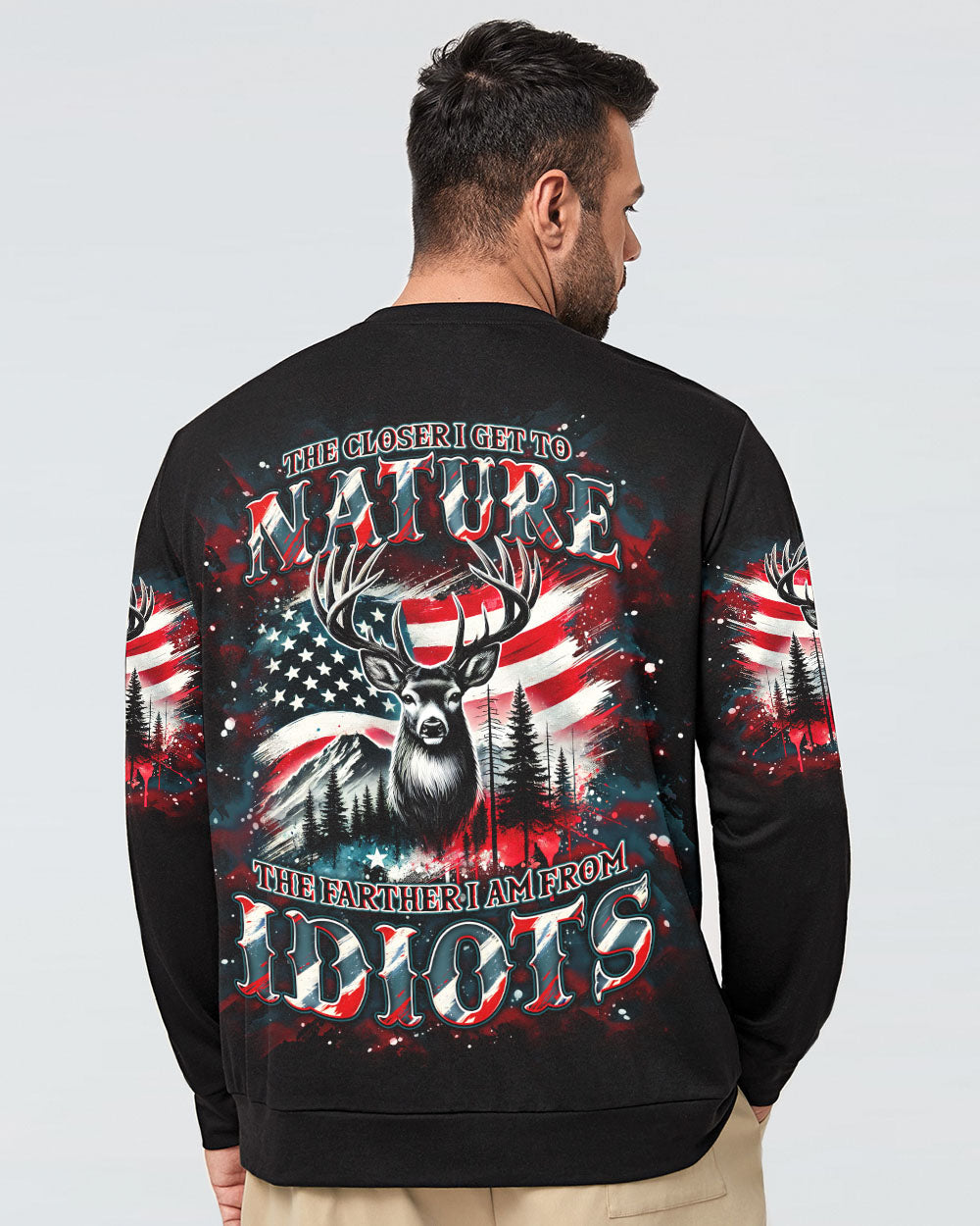 BLISSCORNERS THE CLOSER I GET TO NATURE DEER ALL OVER PRINT