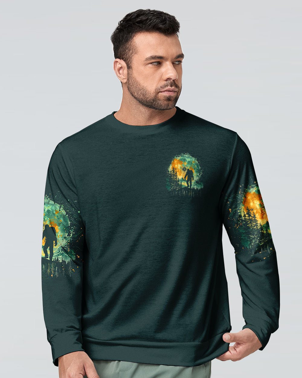 BLISSCORNERS AND INTO THE FOREST I GO BIGFOOT ALL OVER PRINT