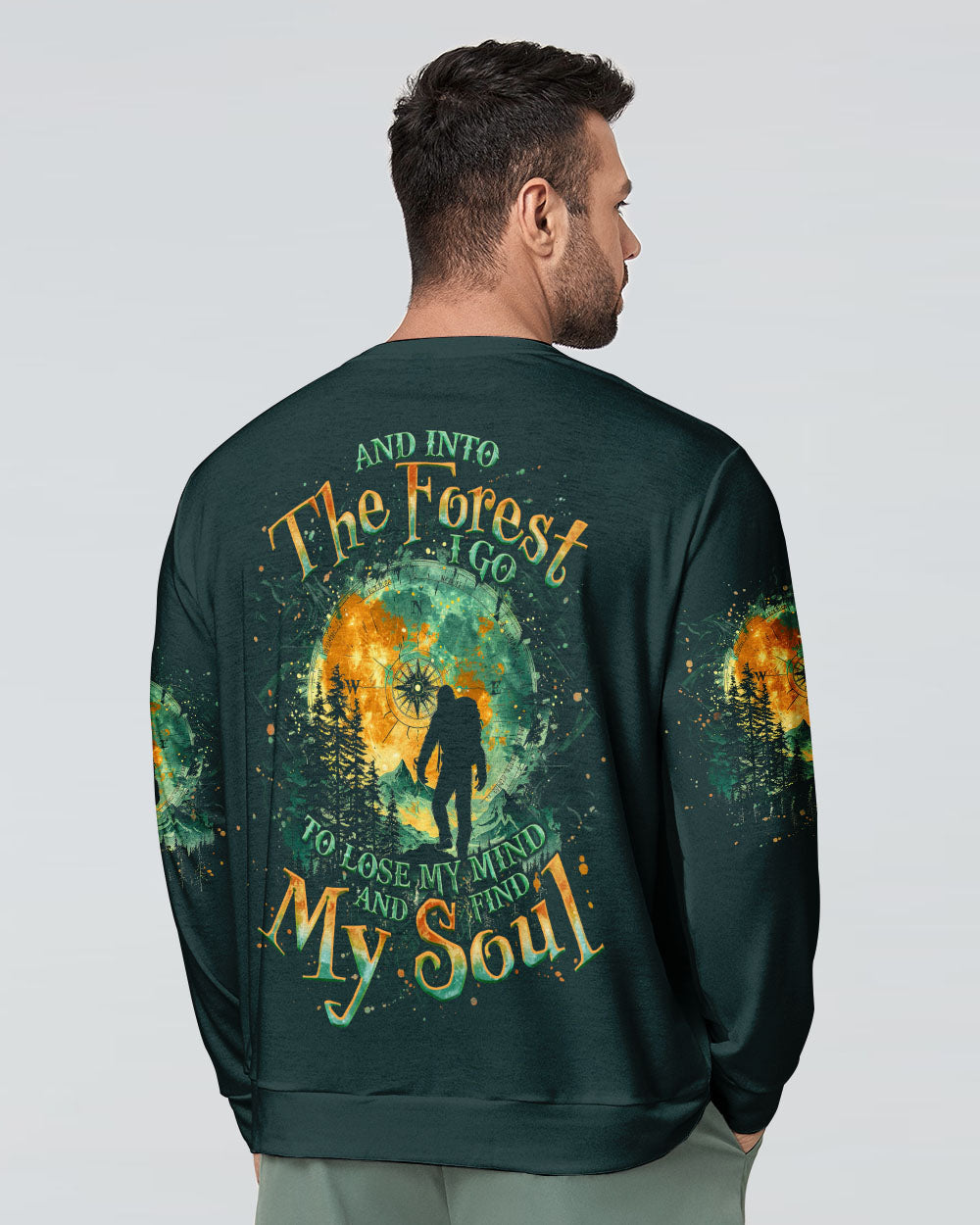 BLISSCORNERS AND INTO THE FOREST I GO BIGFOOT ALL OVER PRINT