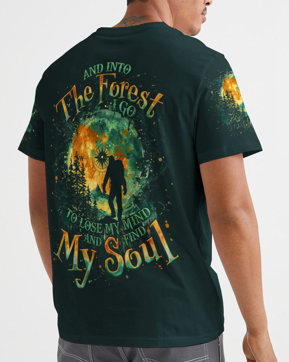 BLISSCORNERS AND INTO THE FOREST I GO BIGFOOT ALL OVER PRINT