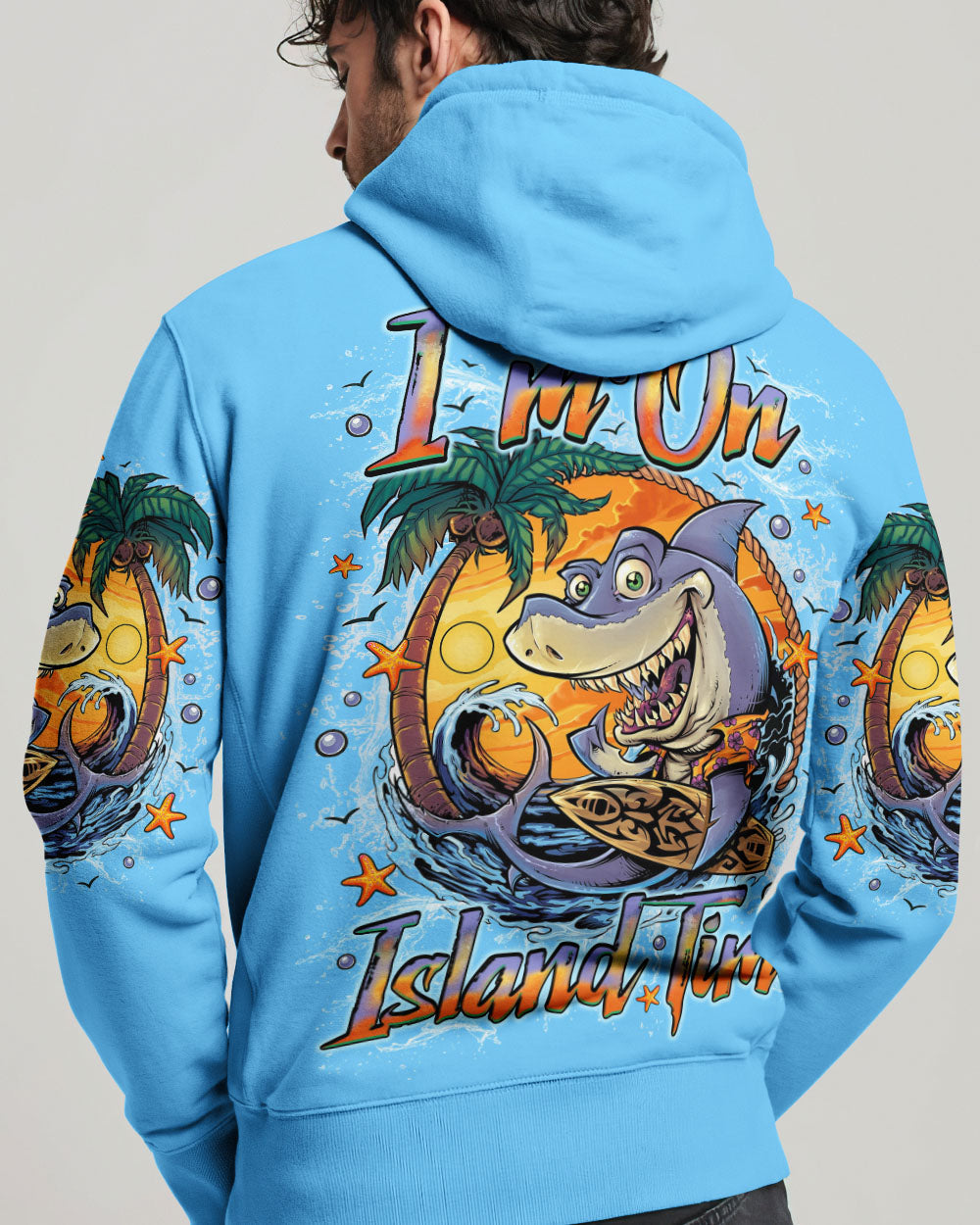 BLISSCORNERS I'M ON ISLAND TIME SHARK ALL OVER PRINT