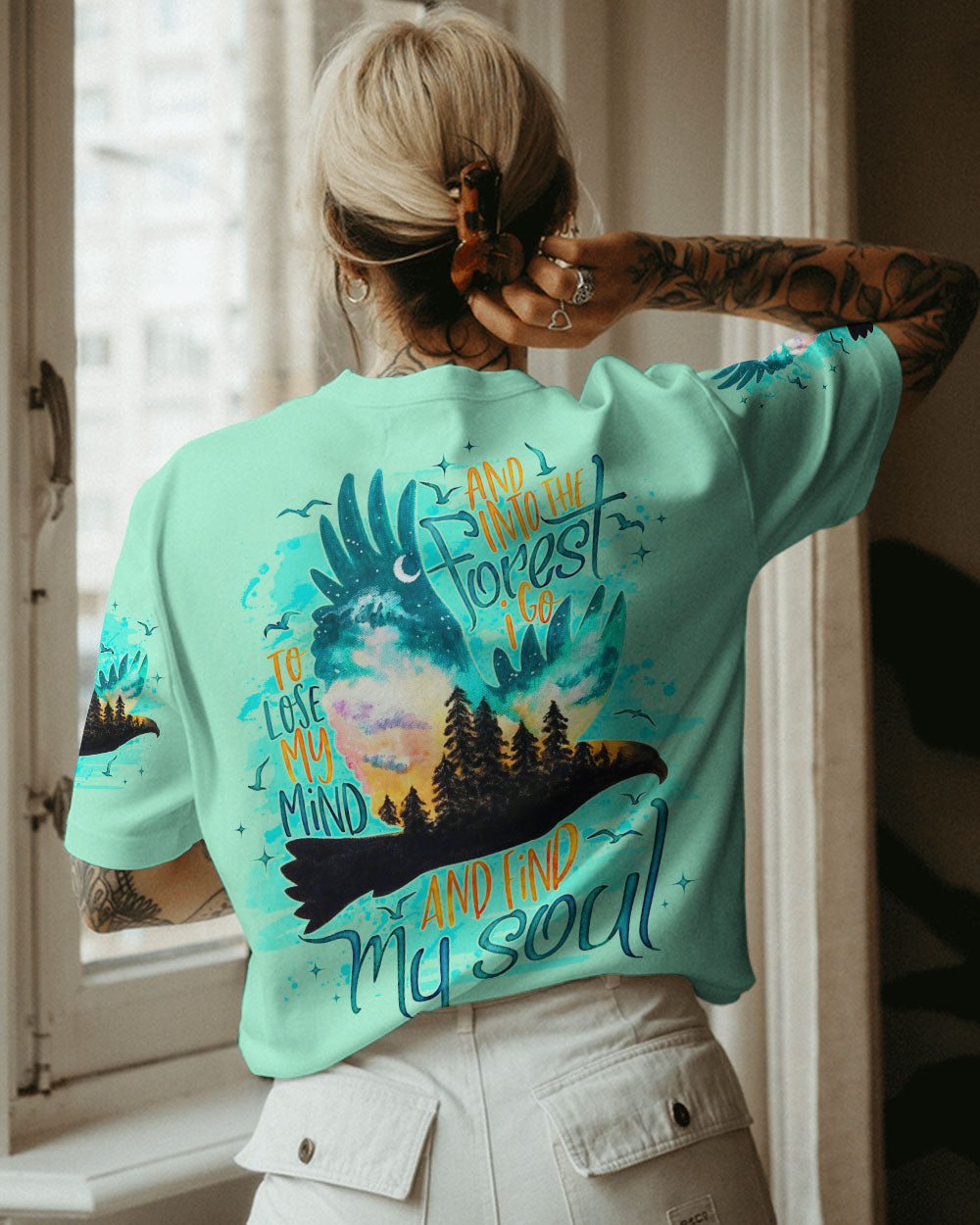 BLISSCORNERS AND INTO THE FOREST I GO EAGLE ALL OVER PRINT