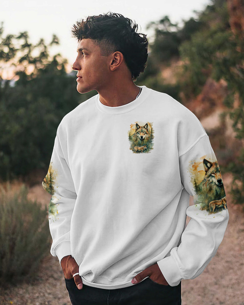 BLISSCORNERS AND INTO THE FOREST I GO WOLF ALL OVER PRINT