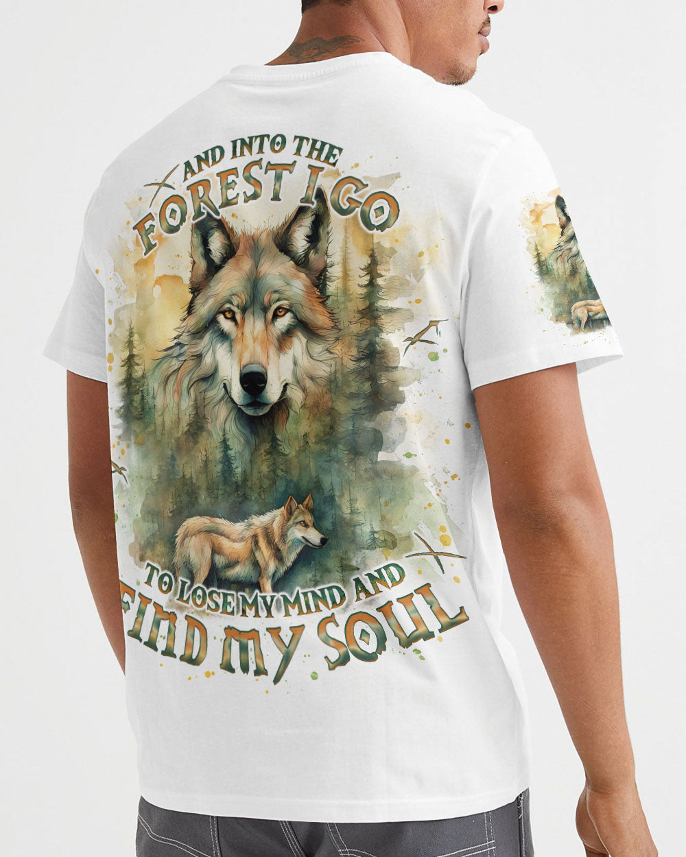 BLISSCORNERS AND INTO THE FOREST I GO WOLF ALL OVER PRINT