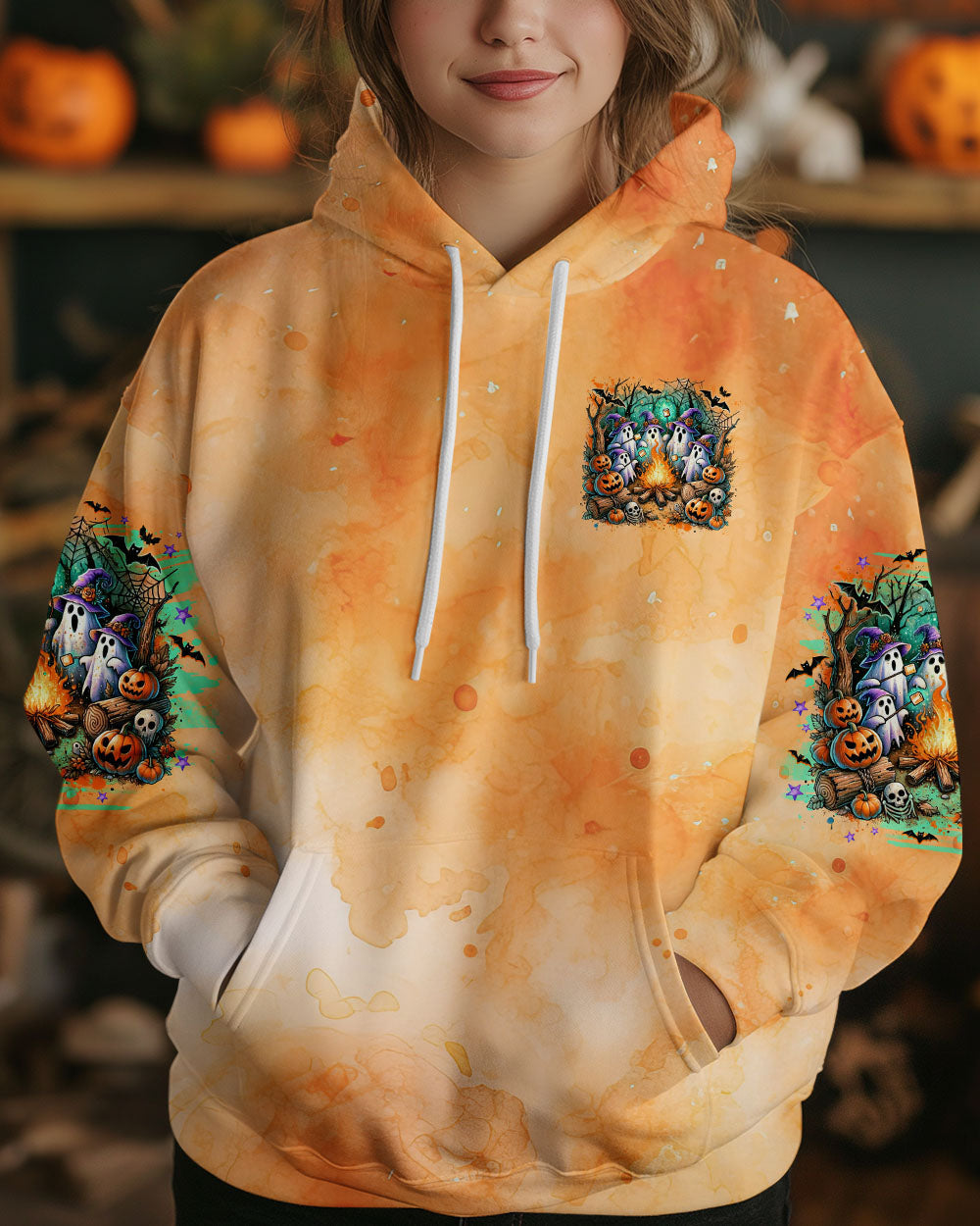 BLISSCORNERS MAKING MEMORIES ONE CAMPFIRE AT A TIME BOOS HALLOWEEN ALL OVER PRINT
