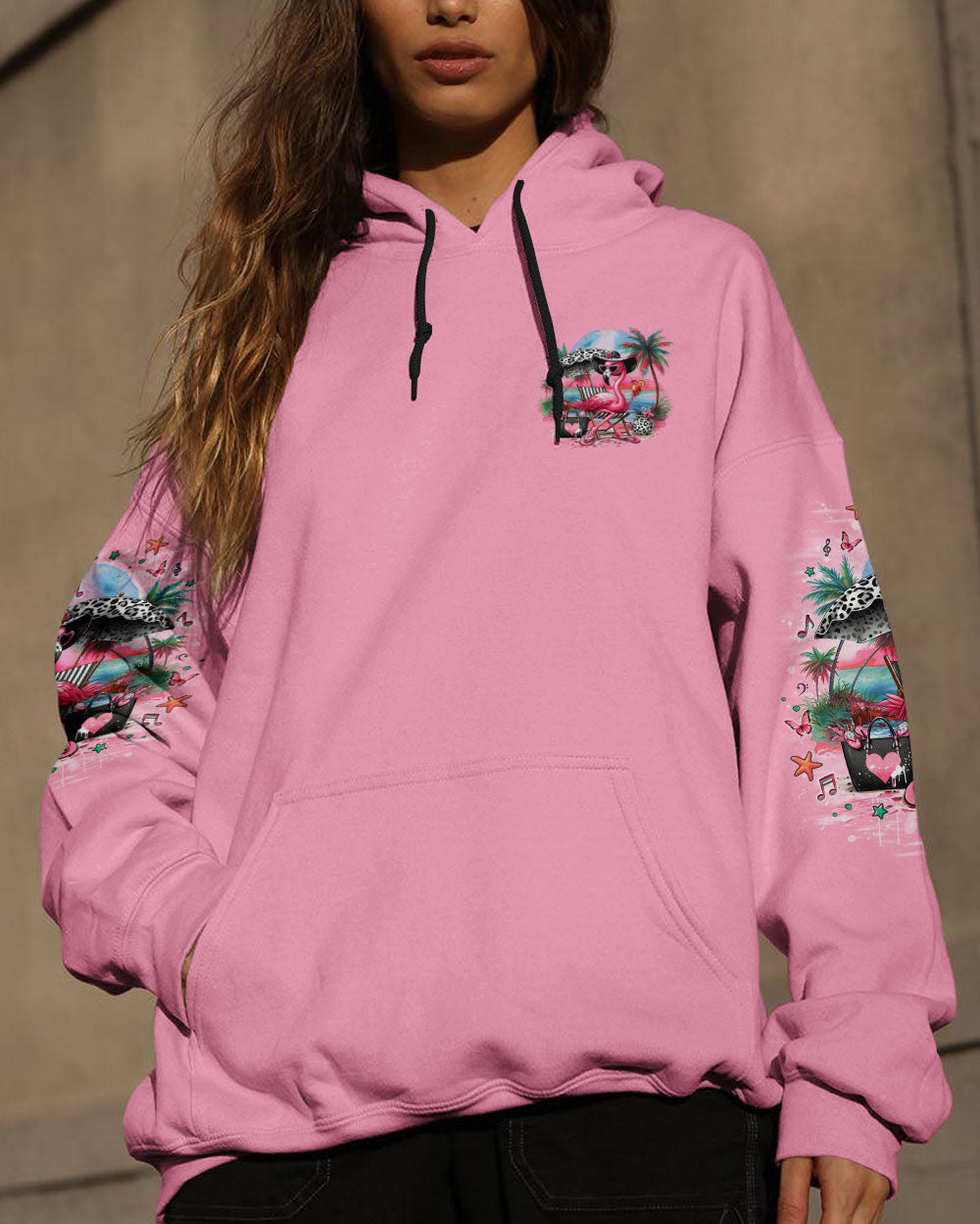 BLISSCORNERS SOME GIRLS ARE JUST BORN FLAMINGO ALL OVER PRINT