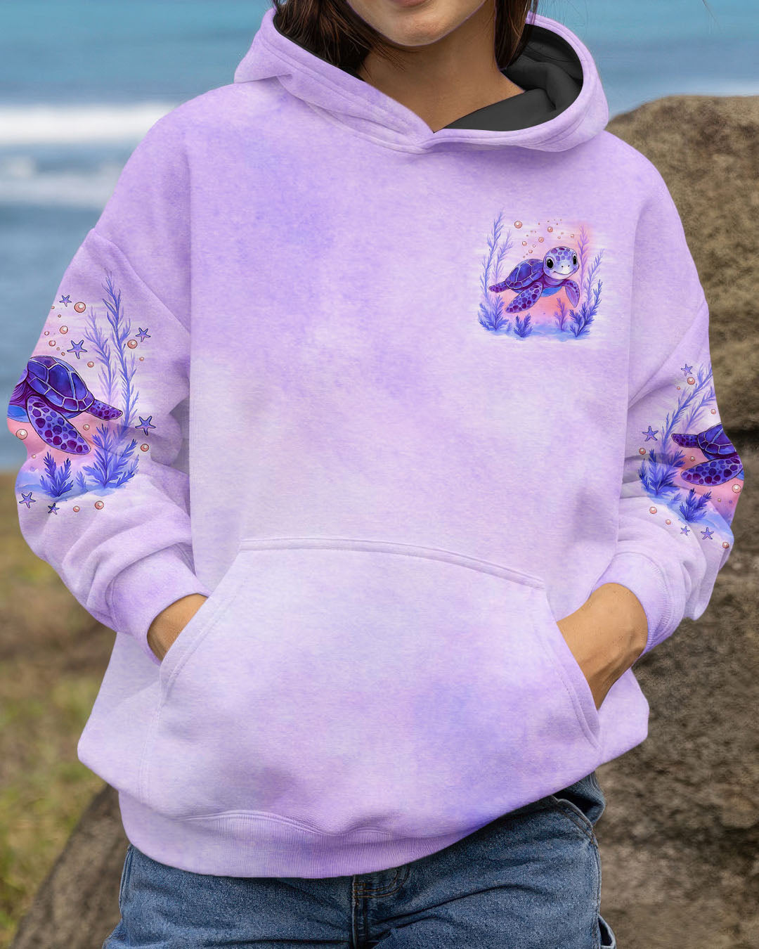BLISSCORNERS SALTWATER HEALS EVERYTHING TURTLE ALL OVER PRINT