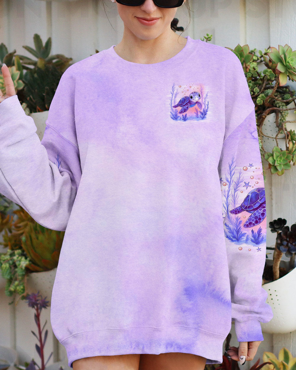 BLISSCORNERS SALTWATER HEALS EVERYTHING TURTLE ALL OVER PRINT