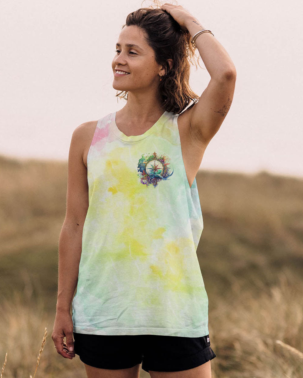 BLISSCORNERS SMELL THE SEA FEEL THE BREEZE COMPASS ALL OVER PRINT
