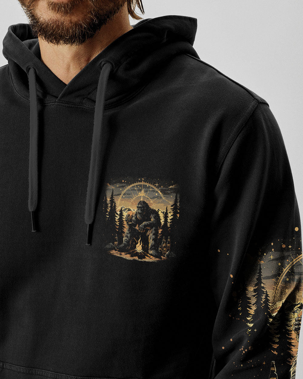 BLISSCORNERS HELLO DARKNESS MY OLD FRIEND BIGFOOT ALL OVER PRINT - TLNO1510251