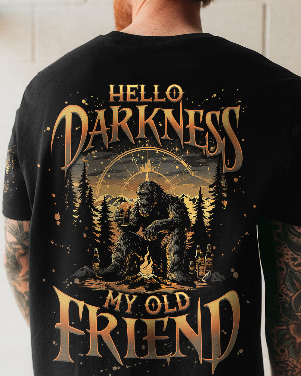 BLISSCORNERS HELLO DARKNESS MY OLD FRIEND BIGFOOT ALL OVER PRINT - TLNO1510251