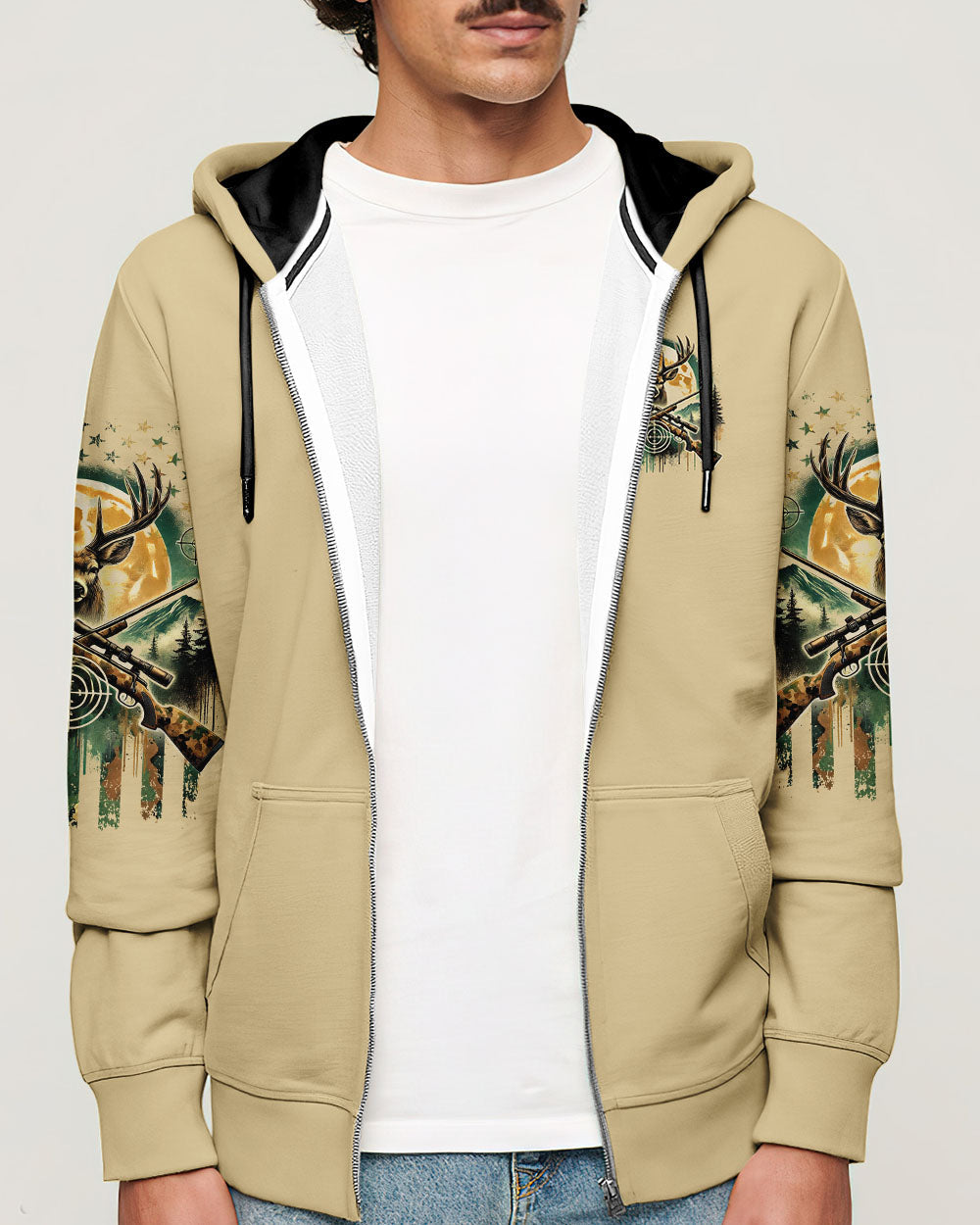 BLISSCORNERS (HOT DEAL) NO BRAGGING UNTIL YOU'REDRAGGING DEER HUNTING ALL OVER PRINT