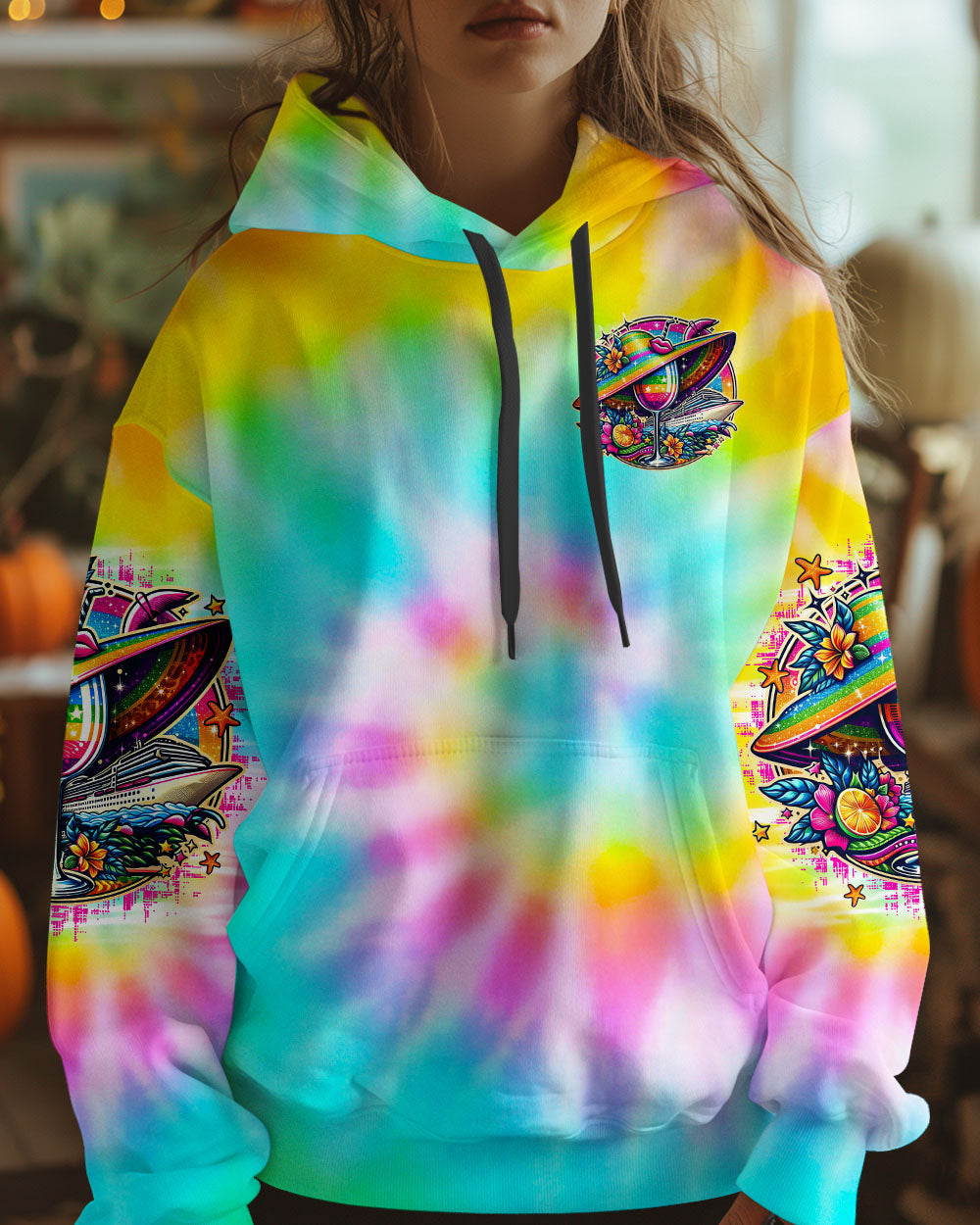BLISSCORNERS OH SHIP IT'S A BESTIES TRIP CRUISE TIE DYE ALL OVER PRINT