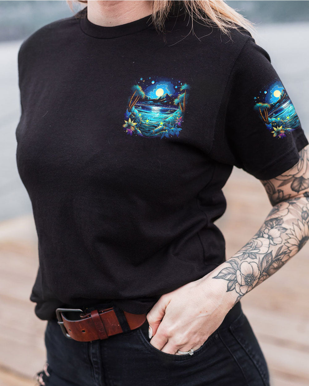 BLISSCORNERS SOME GIRLS ARE JUST BORN OCEAN ALL OVER PRINT