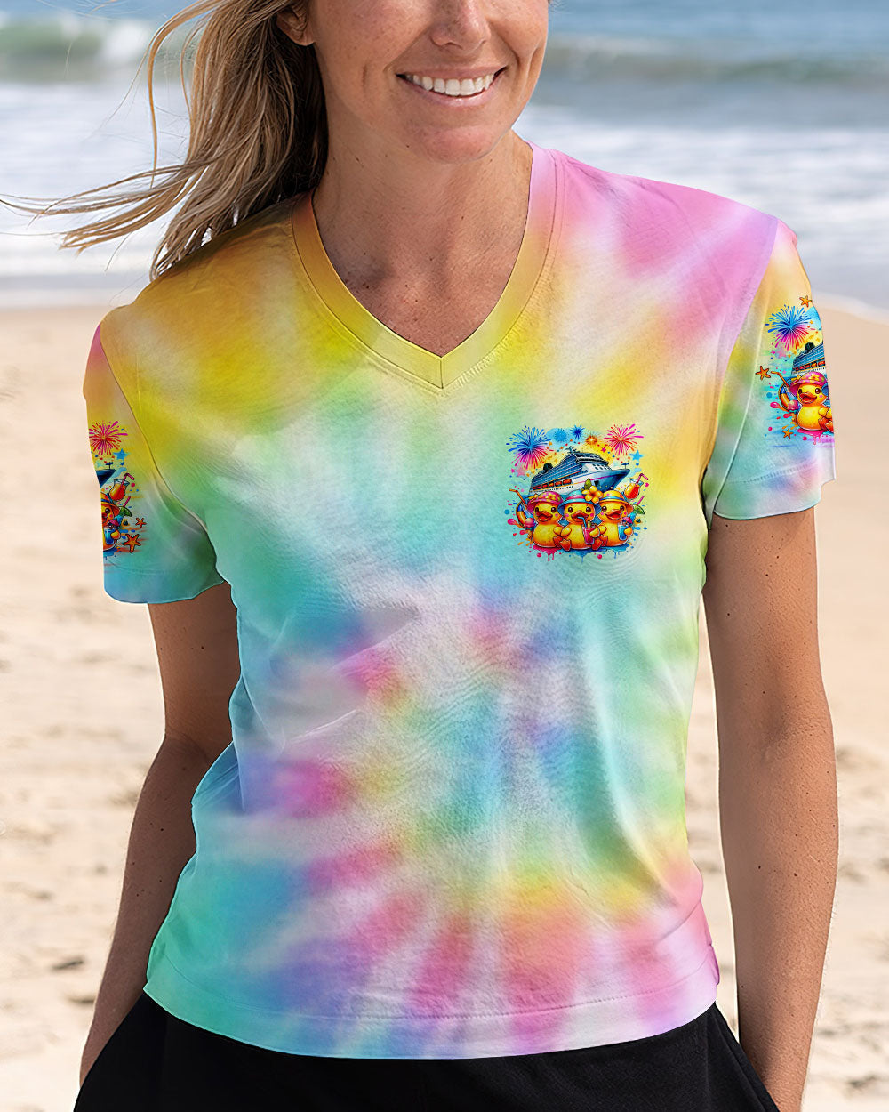 BLISSCORNERS OH SHIP IT'S A BESTIES TRIP CRUISE DUCK ALL OVER PRINT