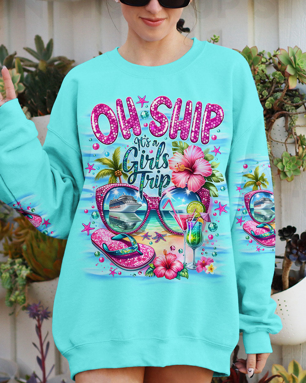 BLISSCORNERS OH SHIP IT'S A GIRLS TRIP CRUISE ALL OVER PRINT