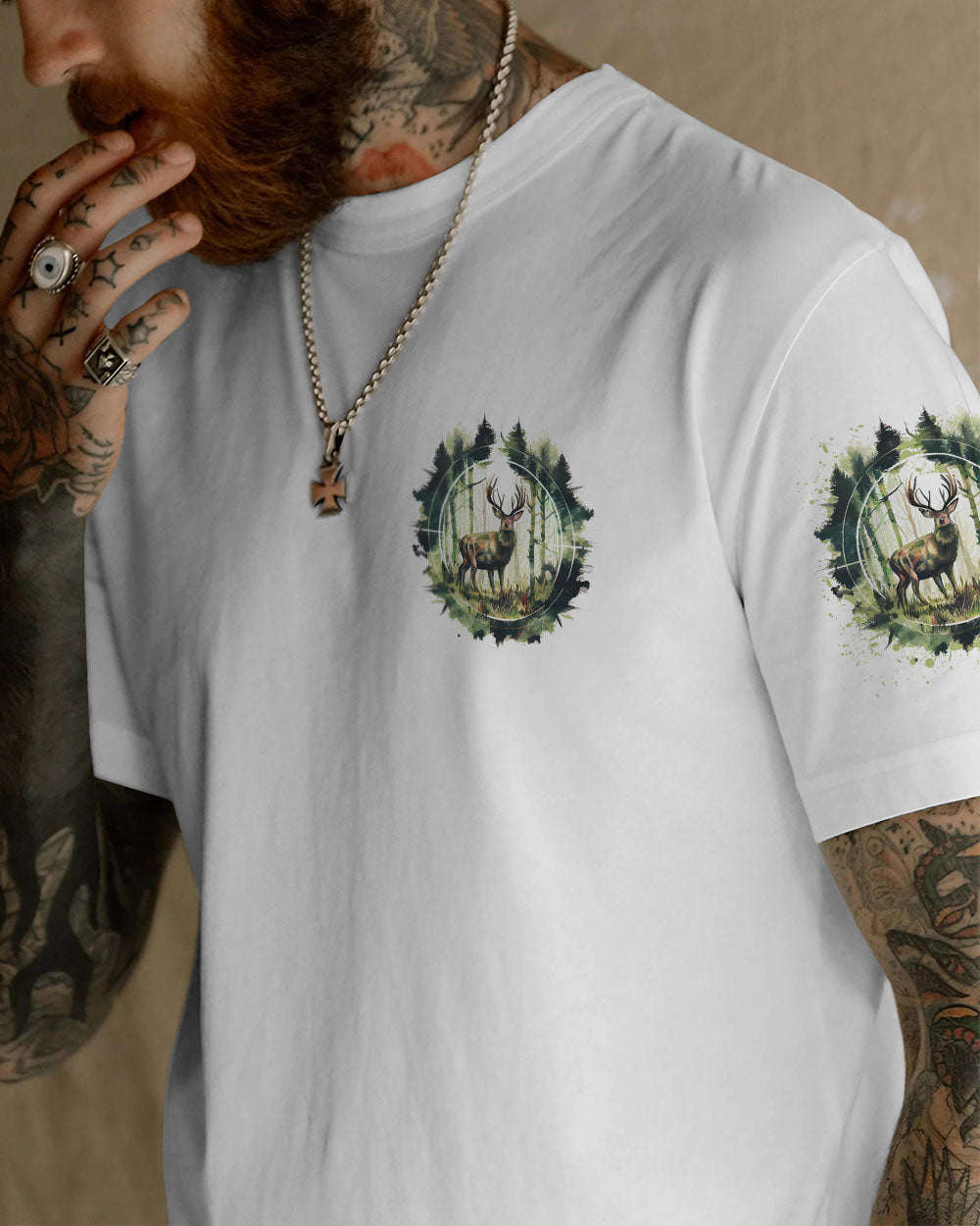 BLISSCORNERS THE CLOSER I GET TO NATURE DEER HUNTING ALL OVER PRINT