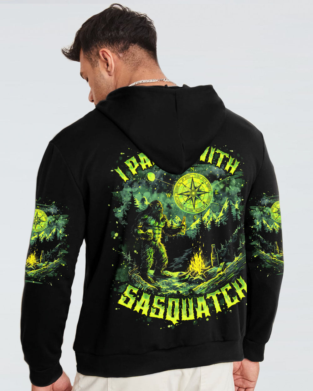 BLISSCORNERS I PARTY WITH SASQUATCH BIGFOOT ALL OVER PRINT