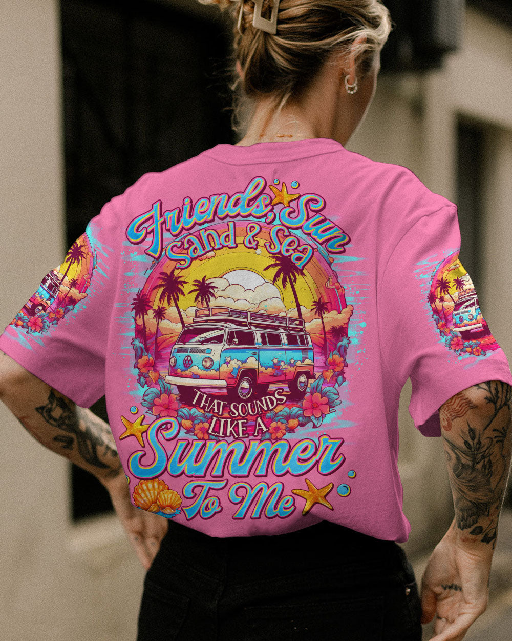 BLISSCORNERS FRIENDS SUN SAND AND SEA ALL OVER PRINT