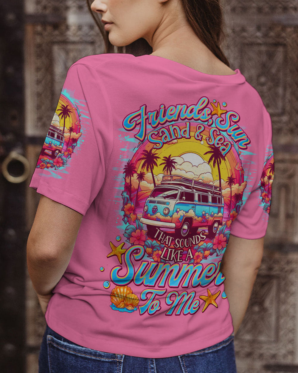 BLISSCORNERS FRIENDS SUN SAND AND SEA ALL OVER PRINT