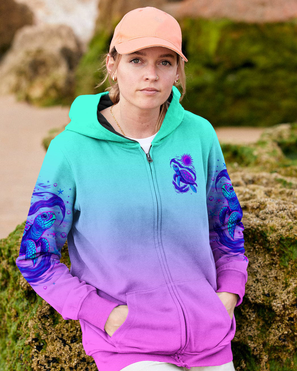 BLISSCORNERS SALTWATER HEALS EVERYTHING TURTLE ALL OVER PRINT