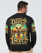 BLISSCORNERS SHOOTING DEERS AND DRINKING BEERS ALL OVER PRINT