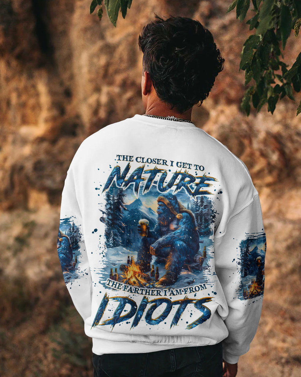 BLISSCORNERS THE CLOSER I GET TO NATURE BIGFOOT ALL OVER PRINT