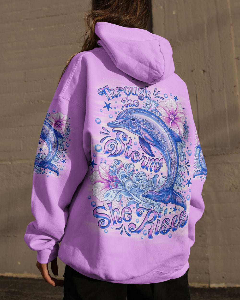 BLISSCORNERS THROUGH THE STORM DOLPHIN ALL OVER PRINT