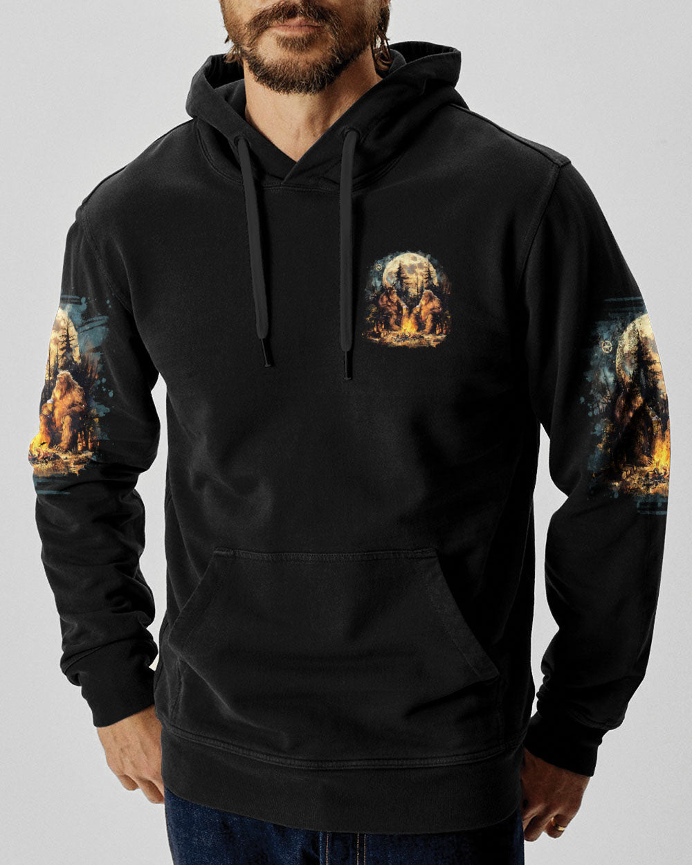 BLISSCORNERS HELLO DARKNESS MY OLD FRIEND BIGFOOT ALL OVER PRINT - TLNO2410251