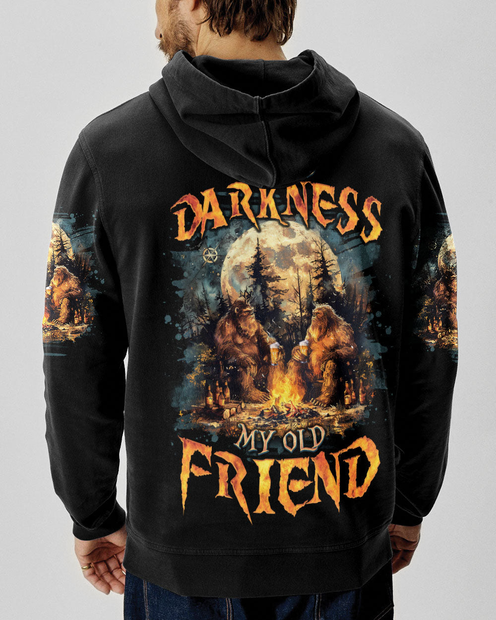 BLISSCORNERS HELLO DARKNESS MY OLD FRIEND BIGFOOT ALL OVER PRINT - TLNO2410251