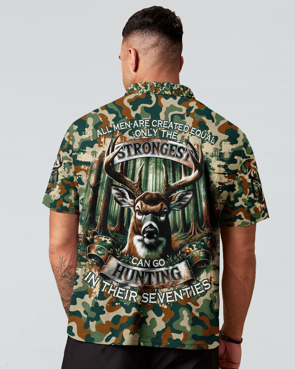 BLISSCORNERS GO HUNTING IN THEIR SEVENTIES DEER ALL OVER PRINT